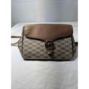 Michael Kors Brown Leather Crossbody Purse. See Description